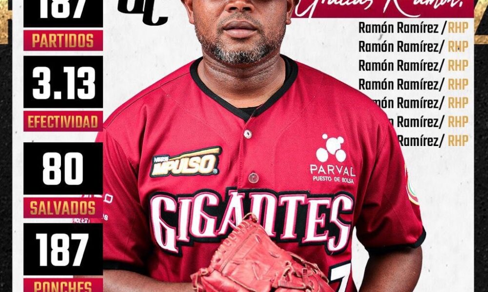 Gigantes del Cibao anuncian ceremonia para retiro del lanzador puertoplateño Ramón Ramírez